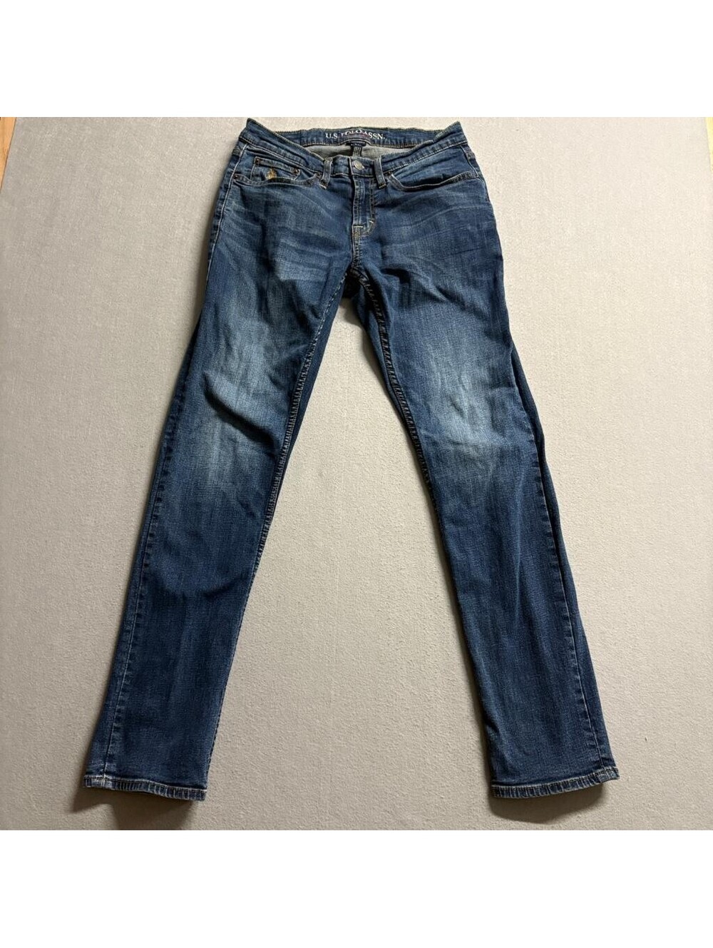 US Polo Assn Womens Jeans Size 30x32 Blue Denim Straight Leg Activate Stretch